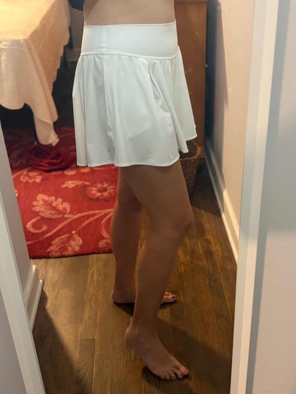 Gilly Hicks White Tennis Skort with Wide Waistband